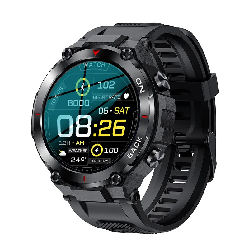 

K37 Men Smart Watch GPS Navigation Sport Fitness Tracker 480mAh Big Battery Heart Rate Monitor IP68 Waterproof Smartwatch