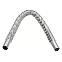 60cm car stainless steel material exhaust pipe corrugated round pipe parking silencer diesel heater silver