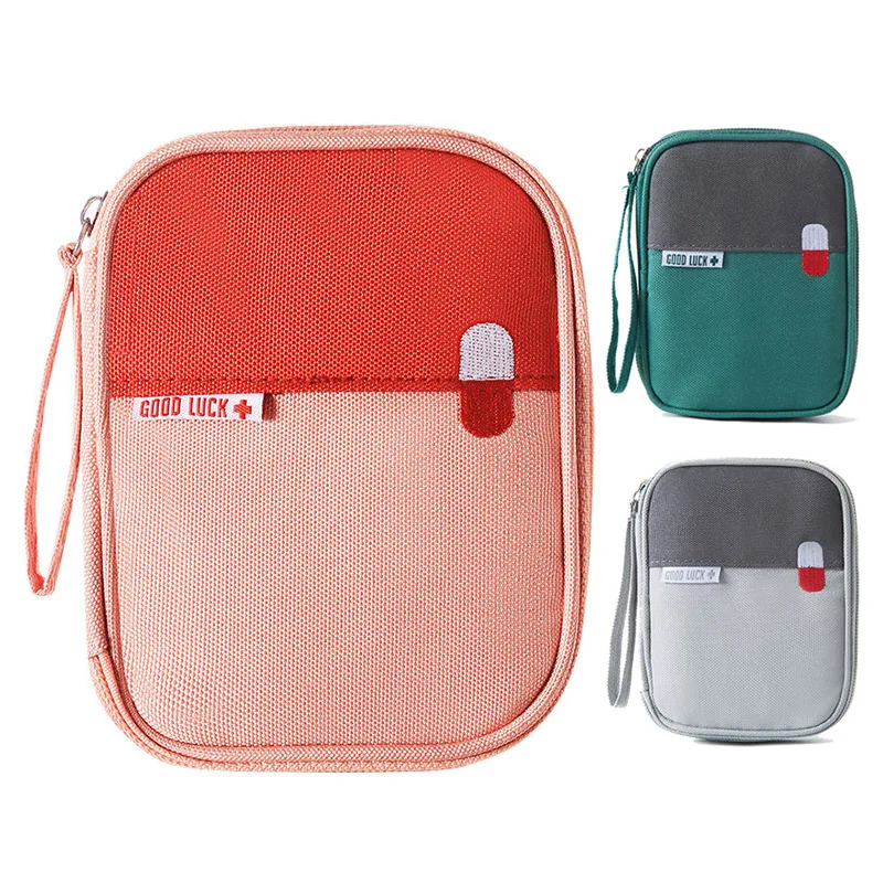 

2023 Mini Portable First Aid Kit Bag Waterproof Medicine Pouch Emergency Storage Bags Outdoor Household Medicine Pill Organizer