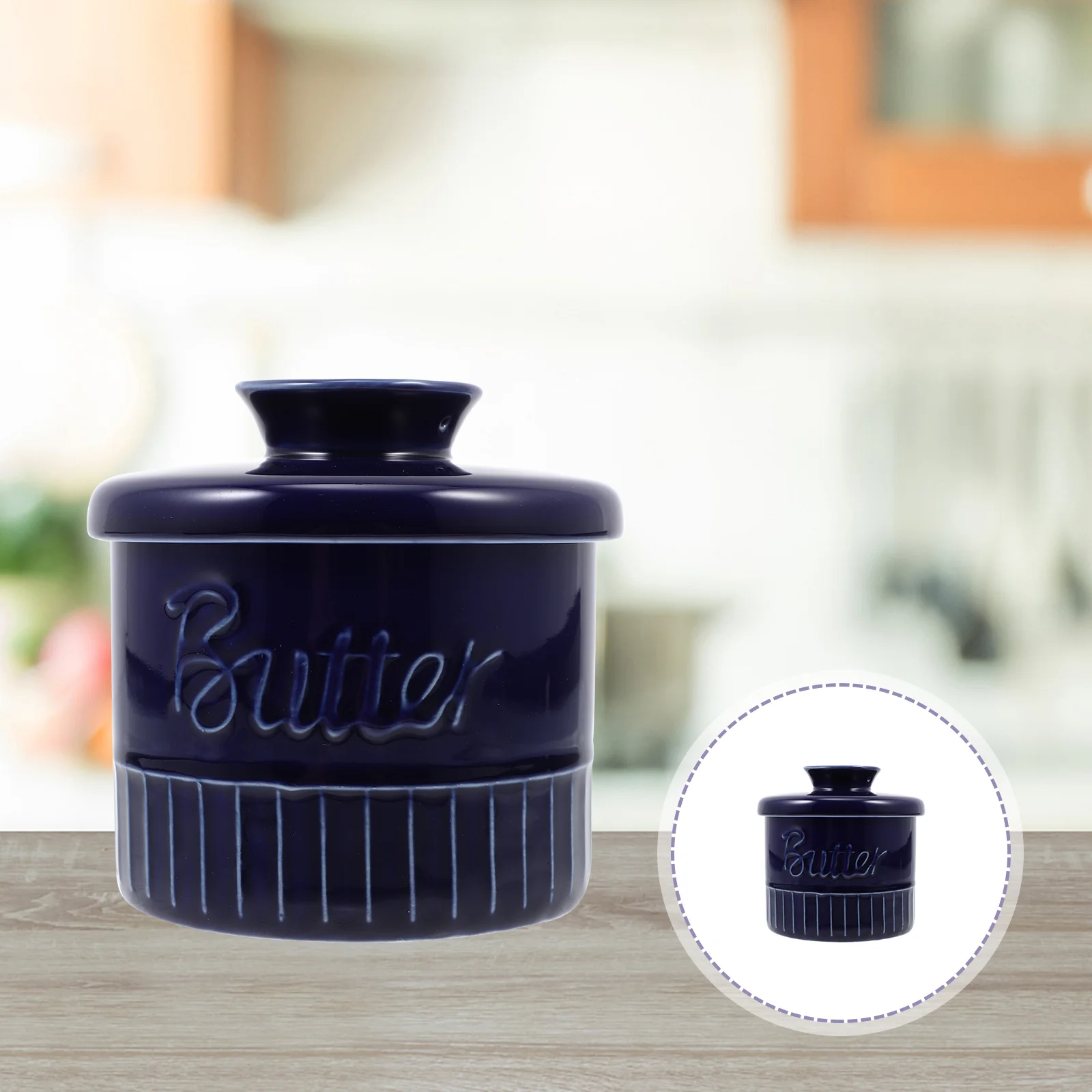 

Ceramic Butter Storage Jar Kitchen Storage Container French Butter Keeper