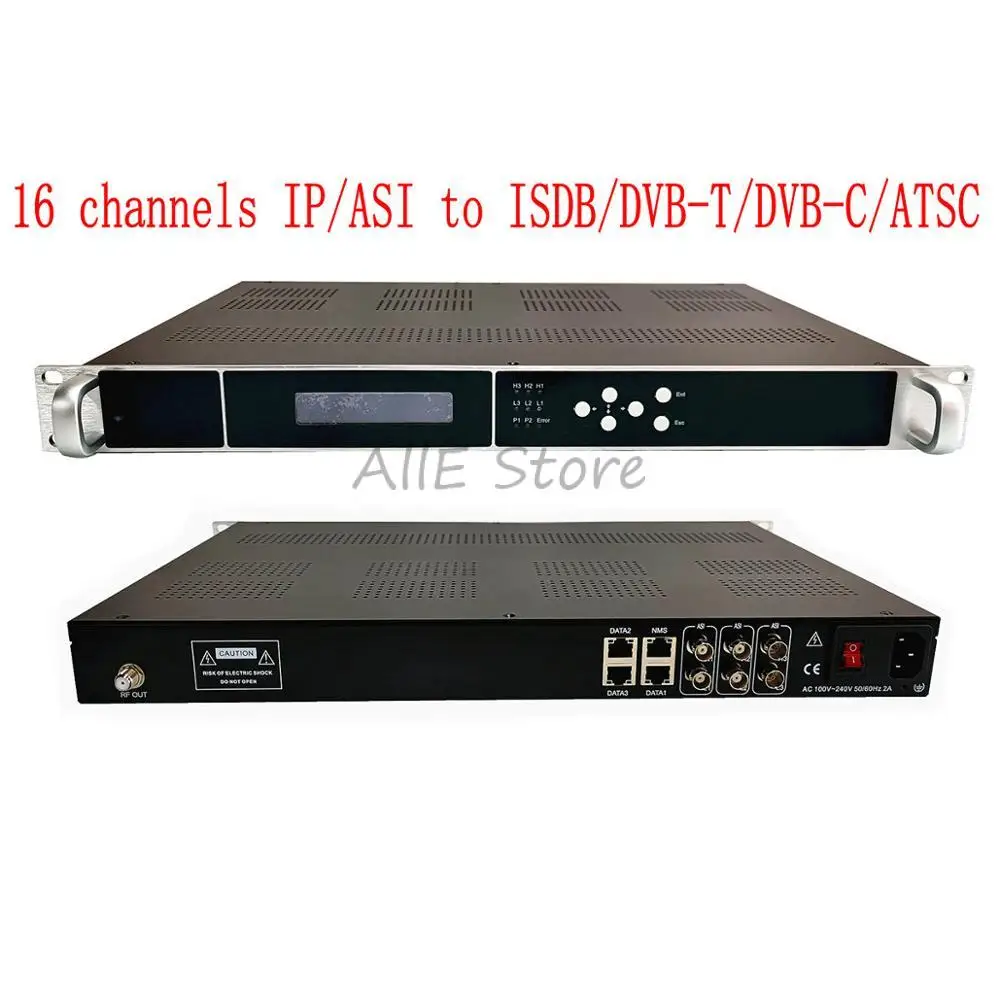 

2-канальный IP/ASI к DVB-T/ATSC/ISDB-T модулятору, мультичастотный RTP/UDP к 16-частотному радиочастотному выходу, кабельному телевизору, фронтальное оборудование