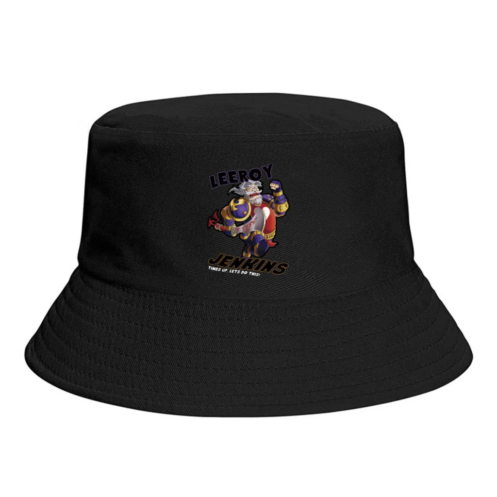 

Summer Leeory Jenkins Time's Up Bucket Hat for Women Men .Crash Bandicoot Game Outdoor Foldable Bob Fishing Fisherman Hat