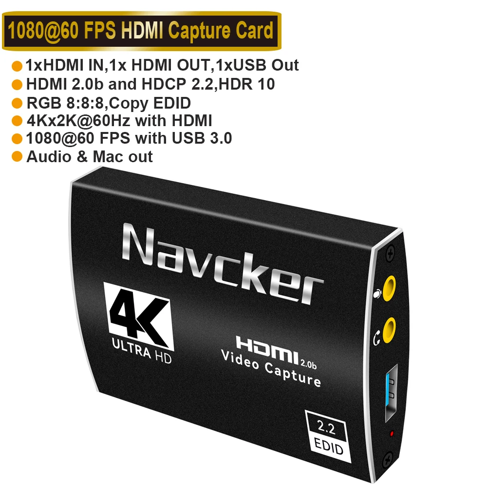 

Navceker 4K Pro карта захвата видео