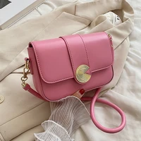 fashion trend small pu leather crossbody bags for women 2022 summer brand solid flap shoulder bag designer handbags and purses
