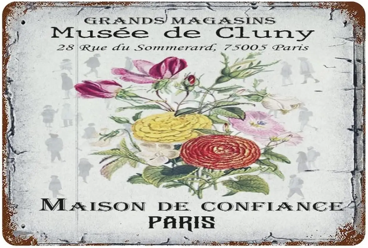 Vntge Flower 812 nch Metl Tn Sgn Shbby Chc Цветочный букет Ретро Sgns для дома Br Wll Decor Grndm Gfts мам Dy