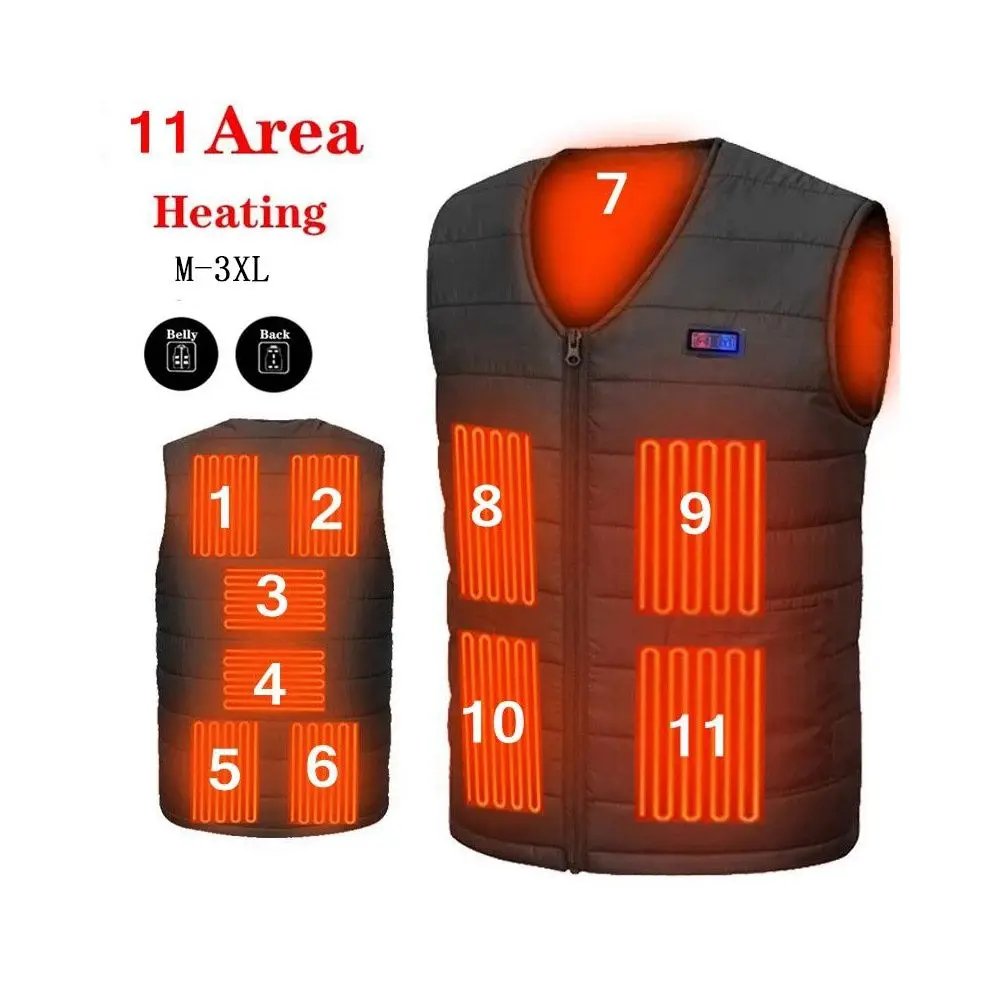 

Unisex Waistcoats USB Heating Vest Heating Jacket Winter Warm Jacket Windproof Coats
