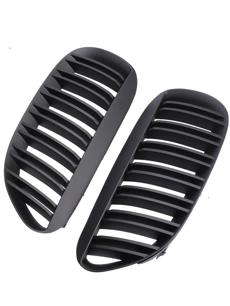 Передний бампер Кидни гриль M Design черный двойной пластиковый решетки для BMW 6 серии M6 E63 E64 630i 650i 645ci 2004-2010 двойная планка