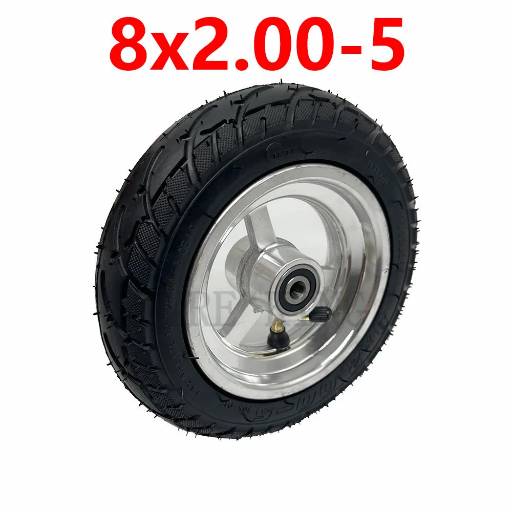 

8x2.00-5 Tubeless Wheel Tyre 8*2.00-5 Vacuum Tire Wheel Hub for Pocket Bike MINI Bike Electric Scooter Accessories