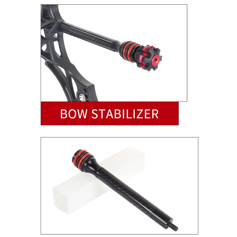 

1x Shock Absorber Compound Pulley Bow Arrow Recurve Bow Shock Absorber 8 Inches 21x2.5cm Durable Hunting Accessories Stabilizers