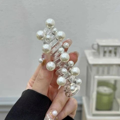 Новый телефонный провод, эластичная повязка для волос, женская пузырьковая коса, жемчужный телефонный шнур, резинка для волос, аксессуары для волос, спиральная резинка