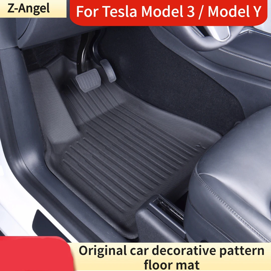 Original car decorative pattern floor mat for Tesla Model 3 Waterproof XPE rubber Mat for Tesla Model Y foot pad 2021-2022