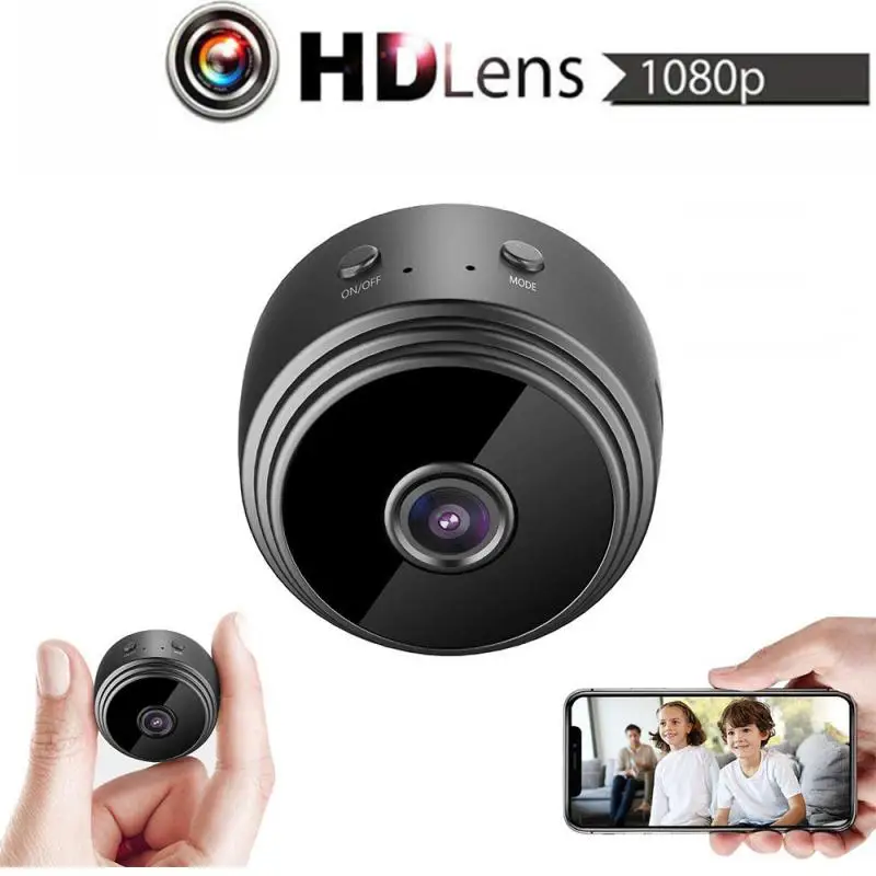 

1080P HD мини IP Wi-Fi камера с дистанционным просмотром фото с сигнализацией беспроводная домашняя Безопасность DVR мониторы ночного видения