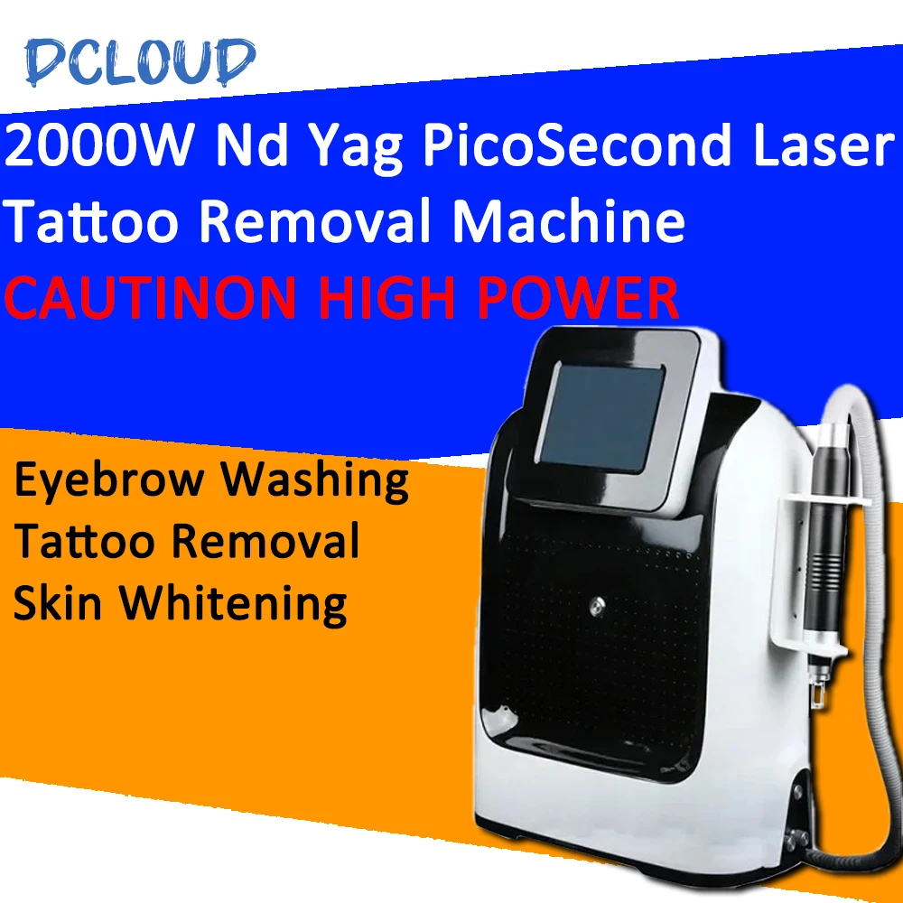 Второй лазер Pico Nd Yag портативная машина для подтяжки тела отбеливания кожи мытья
