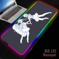 mrgbest flying girl anime hot sell large mouse pad gaming mousepad anti slip natural rubber with locking edge gaming mouse mat