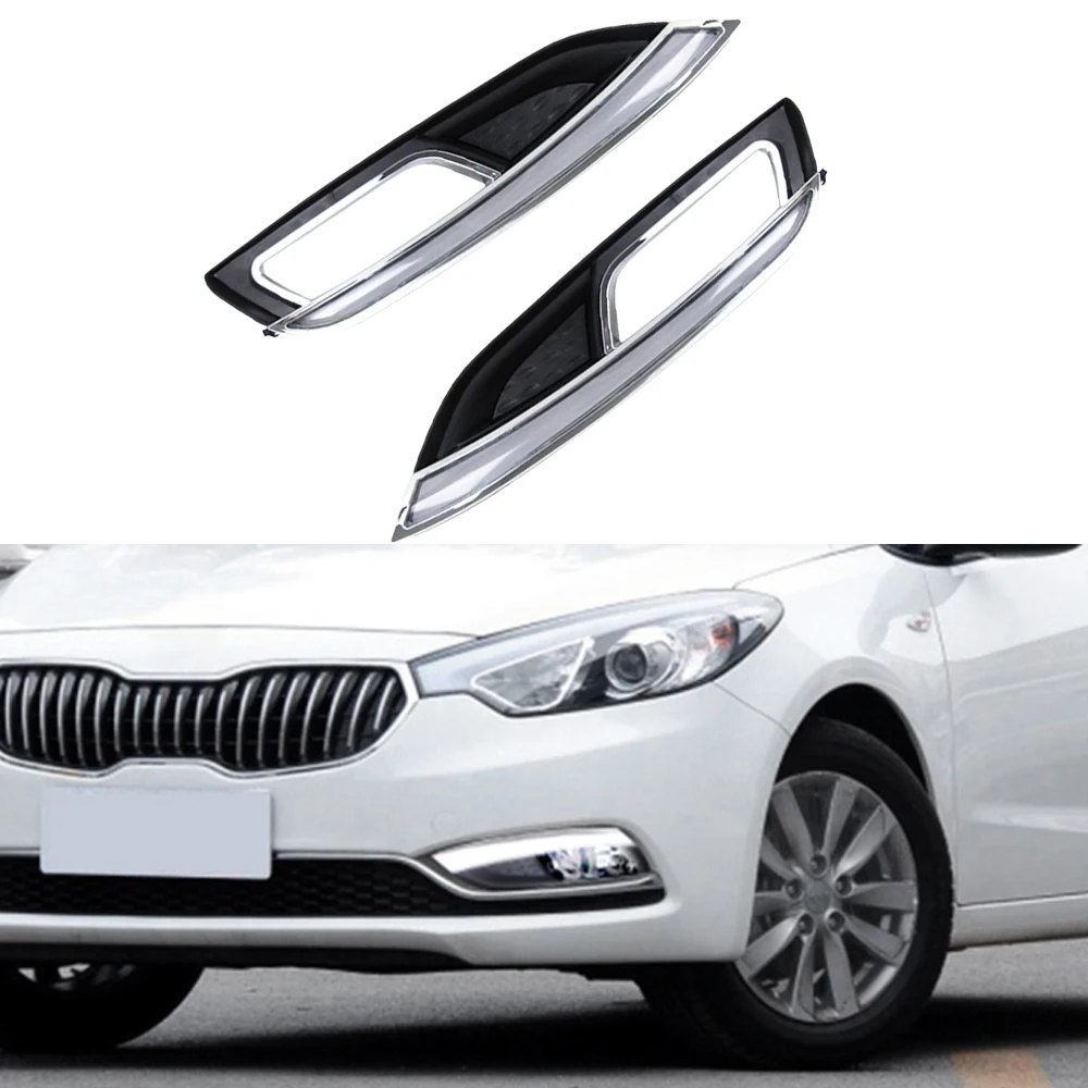 Дневные ходовые огни дневные противотуманные фары для Kia Forte K3 Cerato 2013-2015 белые