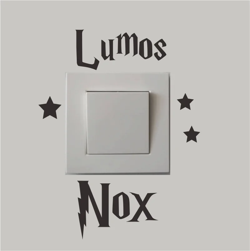 Lumos Nox наклейки на переключатель света современные водонепроницаемые креативные