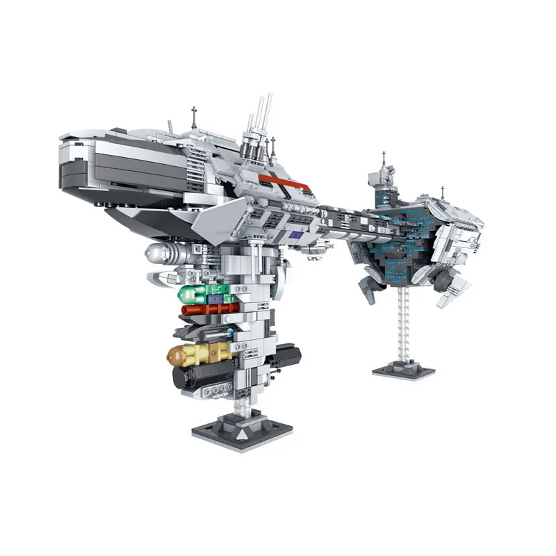 

Building Blocks Interstellar Series Medical Corvette Model Small Particle Assembly Toy Children Creative Birthday Gift for Kids