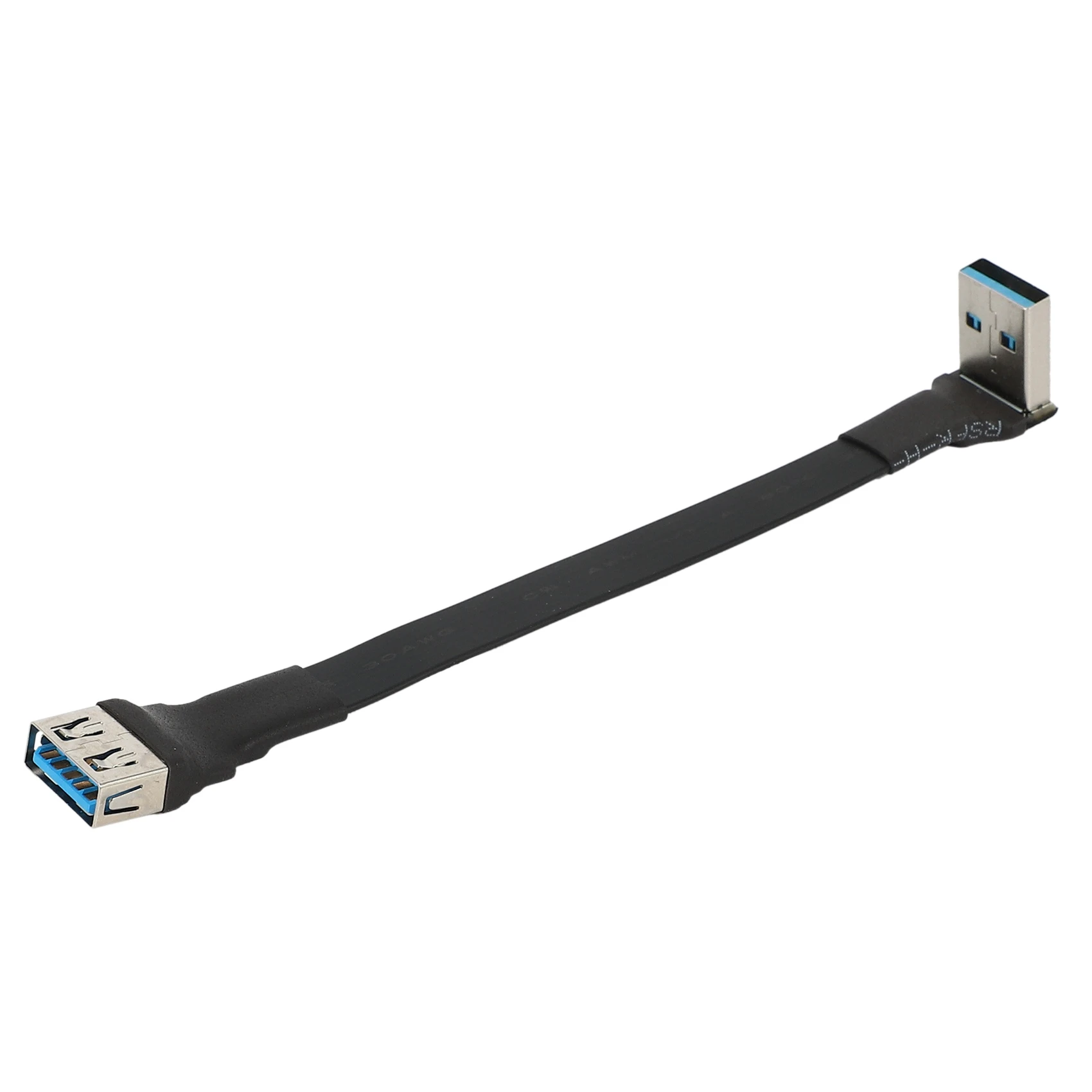 

USB 3.0 Cable Flat USB Extension Cable Male to Female Data Cable Right Angle 90 Degree USB3.0 Extender Cord,10cm