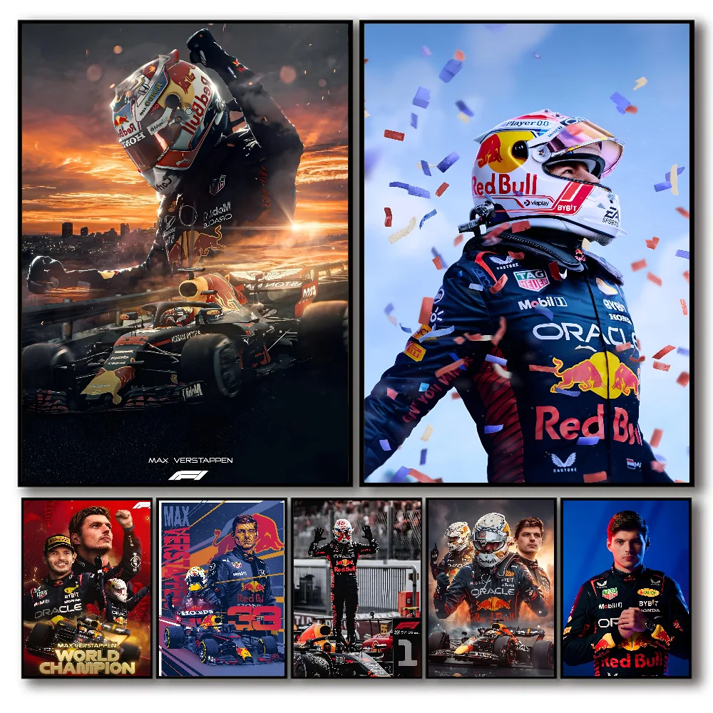 F1 M-Max Verstappen Poster Paper Print Home Living Room Bedroom Entrance Bar Cafe Art Painting Decoration