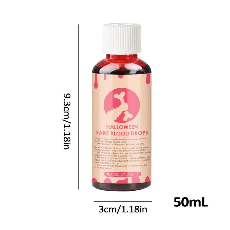 50 мл Хэллоуин Поддельная Кровь Плазменный Реквизит Моющийся Макияж Вампира