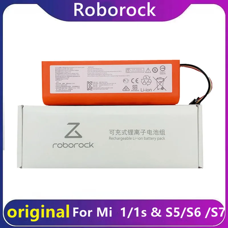 

Оригинальный аккумулятор XIAOMI 1S BRR-2P4S-5200D для робота-пылесоса Roborock S5MAX S6MAXV S7 S75, 5200 мАч