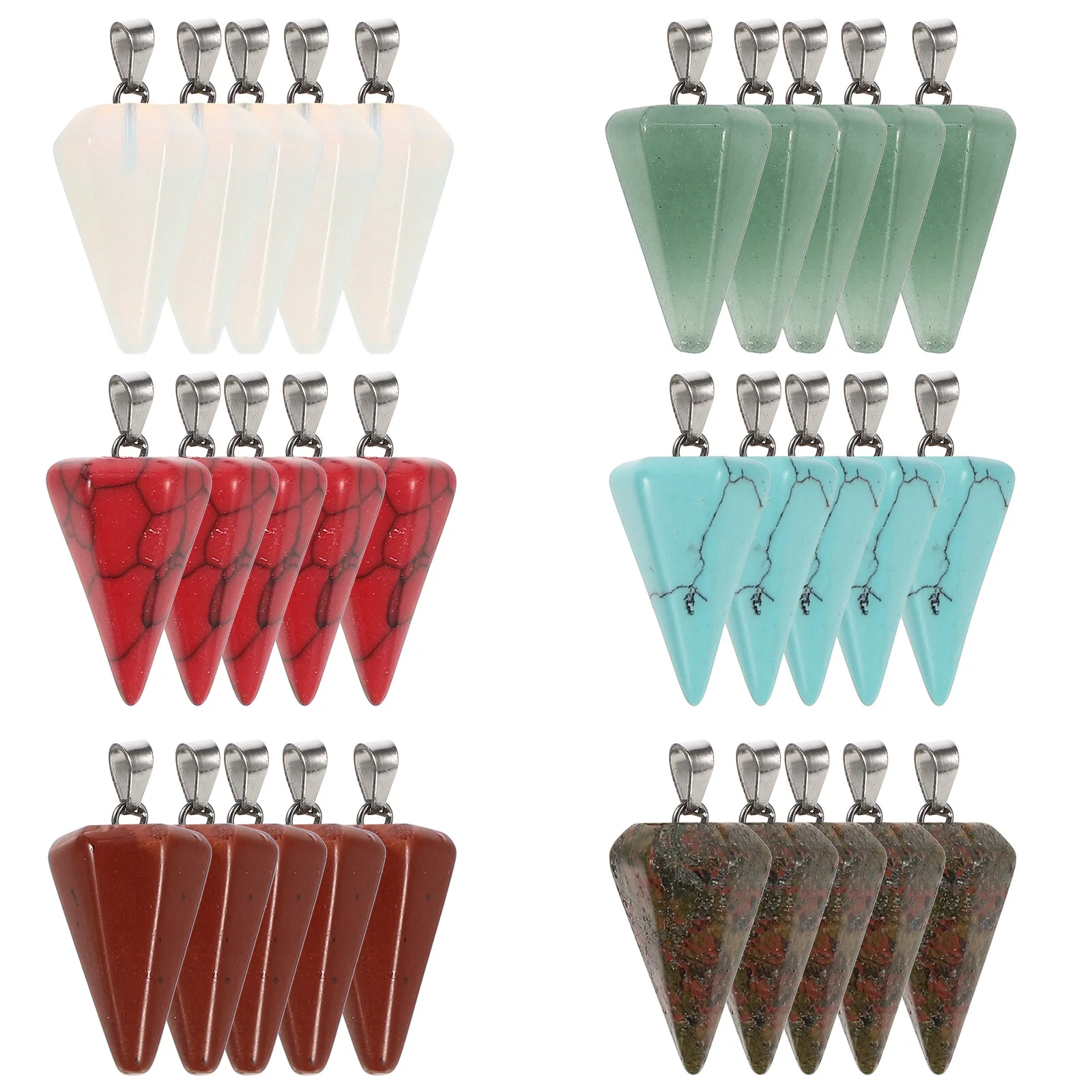 25 Pcs Agate Pendant Charm Necklace Bracelet Ornament Hanging Decor Accessory DIY