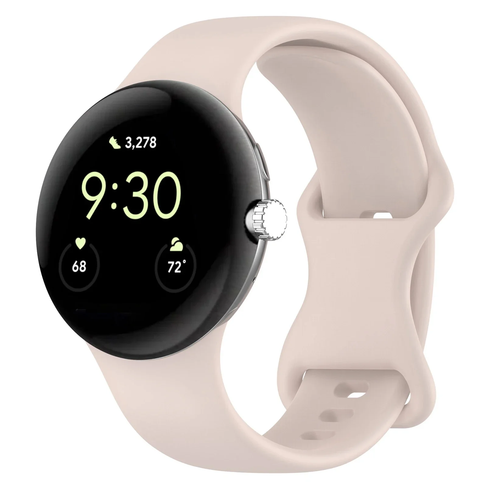 Фото Спортивный официальный силиконовый ремешок для Google Pixel Watch 4, 3, 45 мм, 41 мм, дышащий ремешок, сменный браслет Google Pixel Watch 2/1 №3
