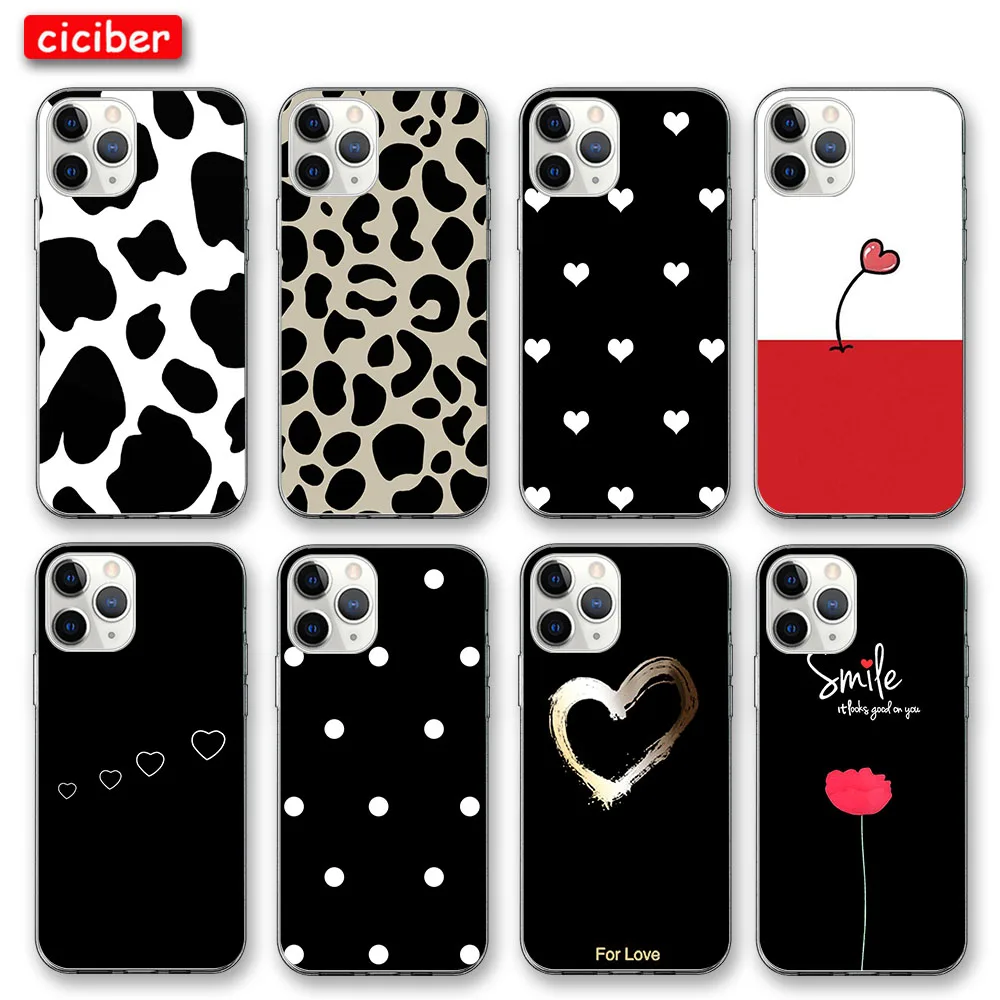 

Love Romantic Case For iPhone 12 11 13 Pro Max Cover for iPhone X XR XS MAX 7 8 6 6S Plus SE 2020 Soft Silicon TPU Phone Fundas