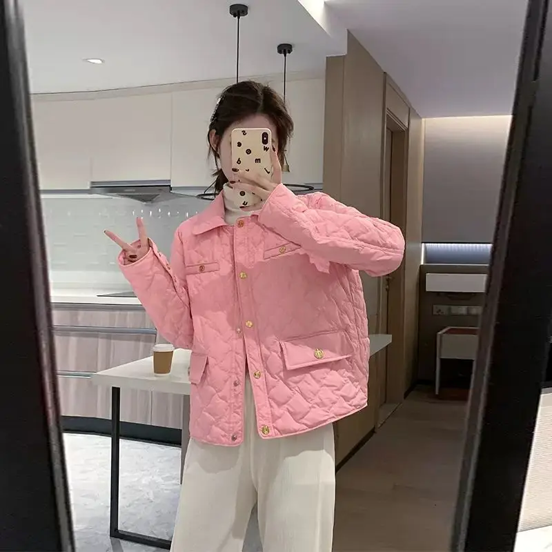 Women 2023 New Winter Korean Style White Duck Down Coats Fashion Ladies Casual Loose Solid Long Sleeve Jackets Clothing C73