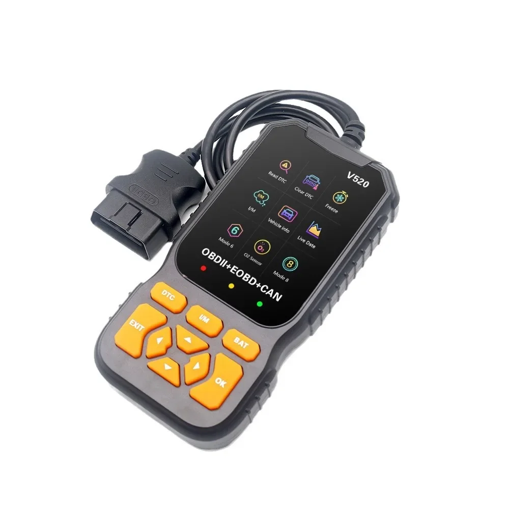 Новый сканер OBD2 V520 диагностический инструмент OBD в 10- языках детектор