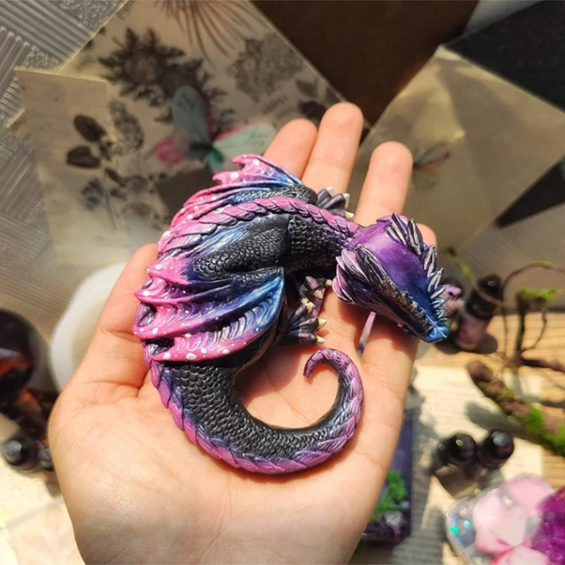 

Dragon Epoxy Resin Mold Concrete Cement Polymer Clay Silicone Mould DIY Crafts Fondant Cake Decorating Tool