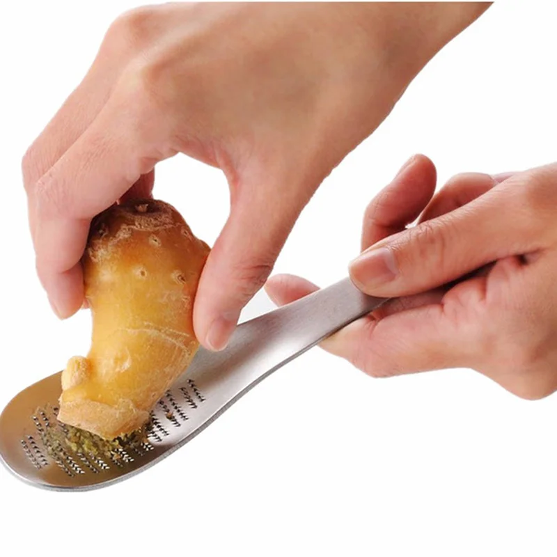 

Add to List 1PC Stainless Steel Ginger Grater Tea Spoon Garlic Grater Ginger Tea Spoon Lemon Zester