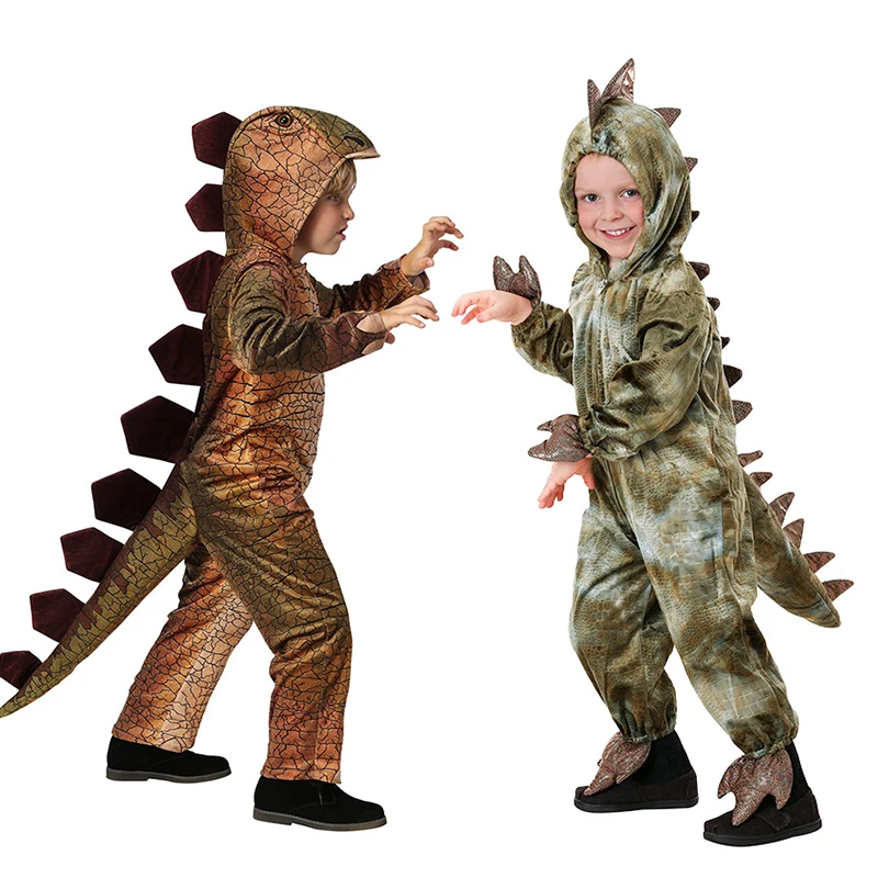 Kids Triceratops Dinosaur Cosplay Costumes Girls Boys Halloween Clothes Children Dino Pretend Game Party Role Play Dress Up Gift