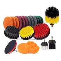 3521pcsset electric scrubber brushdrill brush kit plastic round cleaning brush for carpet glass car tires nylon brushes