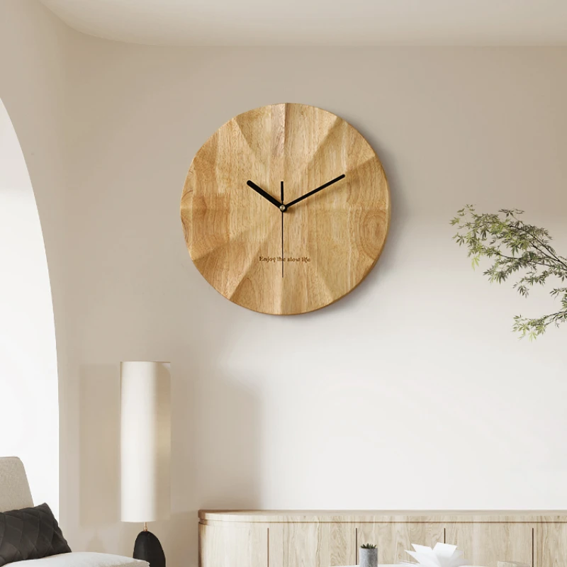 

Solid Wood Living Room Wall Clock Creative Home Hanging Wall Clock Modern Nordic Fashion Clock Net Red Pocket Watch