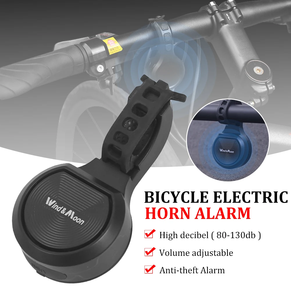 

Electric Bike Bell Rechargeable Bicycle Horn MTB Road Electronic Horn IPX6 Waterproof 80-130dB Handlebar Anti-Theft Alarm Ring