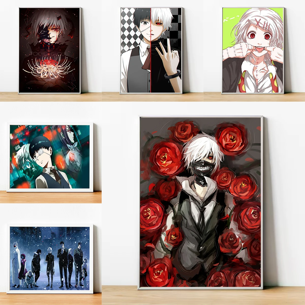 

Tokyo Ghoul Anime Posters for Wall Art Home Decore With Free Shipping Decorative Pictures for Living Room Canvas Poster Decor