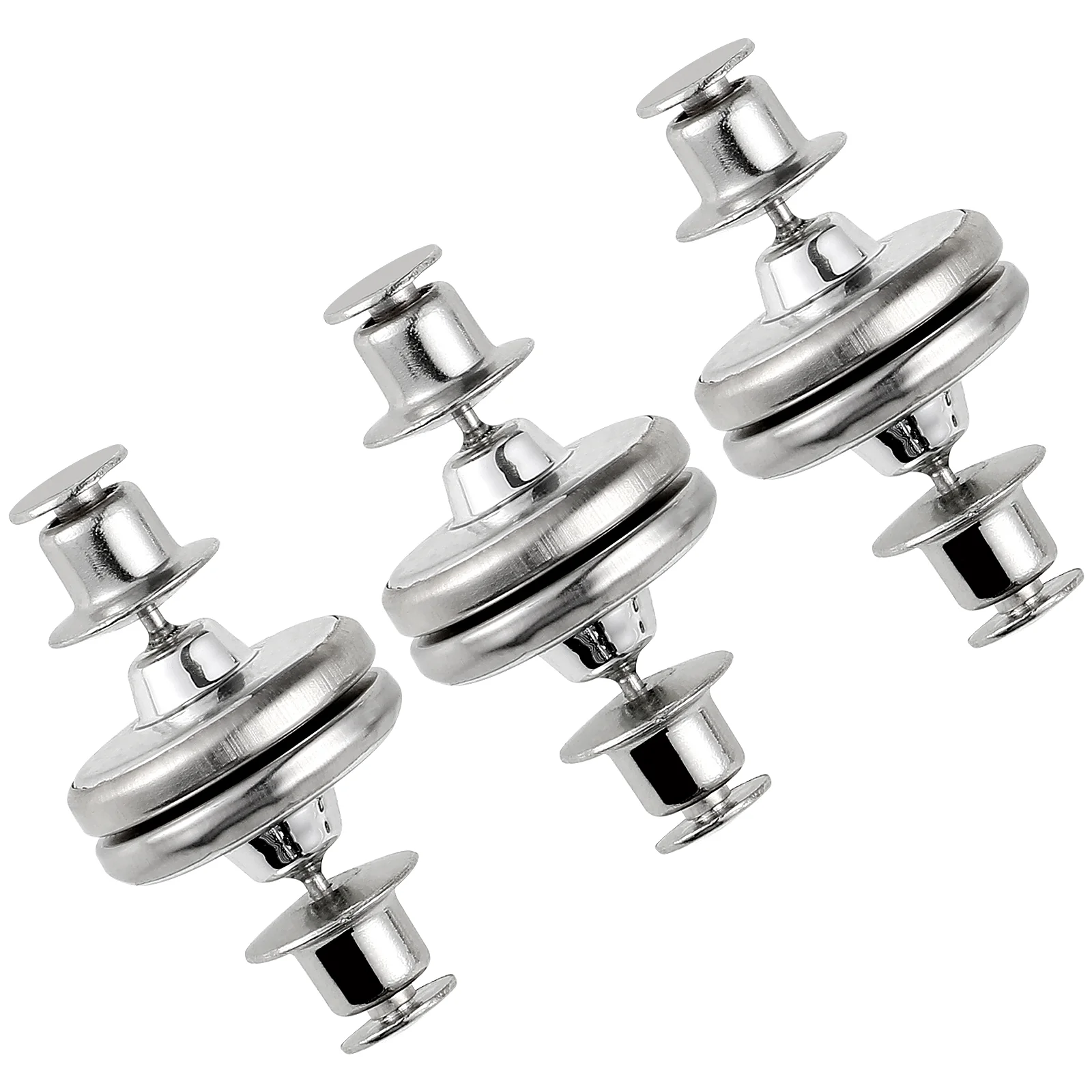 

3 Pairs of Stainless Steel Anti Light-leakage Curtain Clasps Premium Curtain Magnetic Buttons Magnetic Curtain Clips