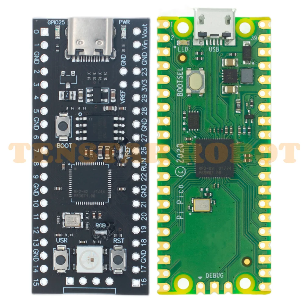 Raspberry Pi Pico Board RP2040 TYPE-C / MICRO Dual-Core 264KB ARM микрокомпьютеры с низкой мощностью
