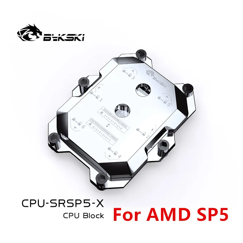 

Bykski CPU Water Block For AMD SP5 Server AI Cloud Computing Liquid Cooling CNC Metal Cooler CPU-SRSP5-X