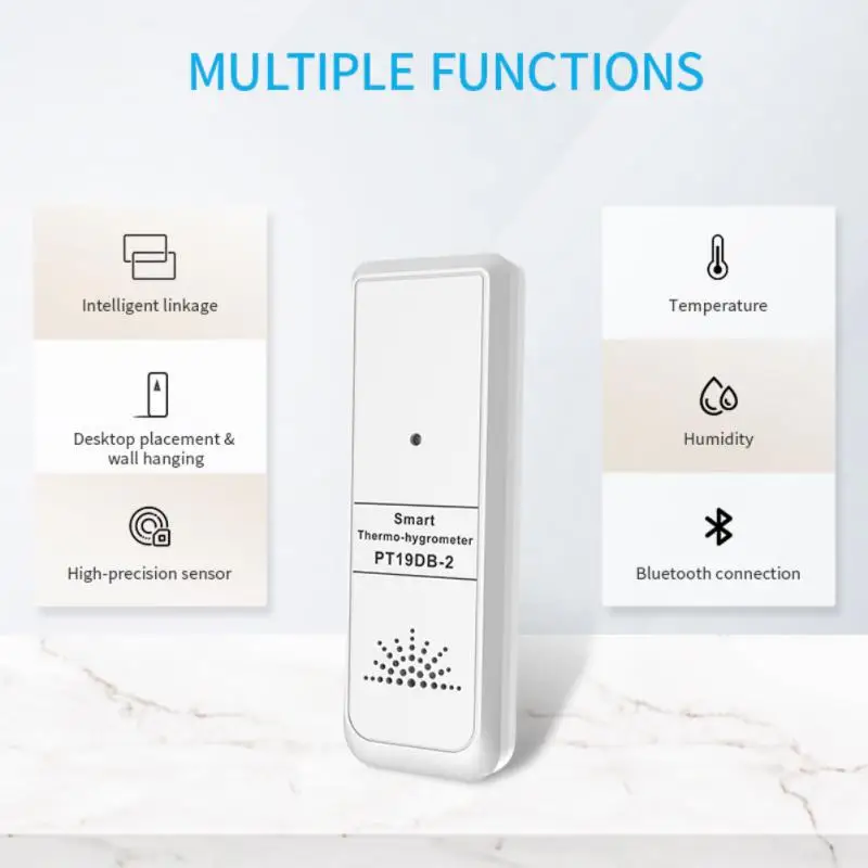 

Мини-Измеритель температуры и влажности Tuya, умный термометр Bluetooth для помещений, электронный высокоточный сенсорный инструмент