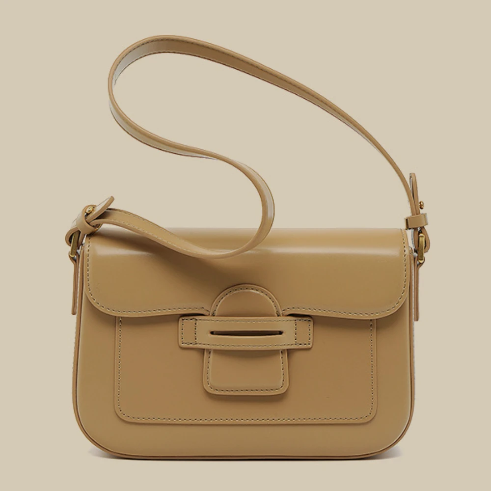 Fashion Shoulder Bags for Women Designer Handbags Simple Style Cowhide Leather Underarm Crossbody Bag Adjustable Shoulder Strap
