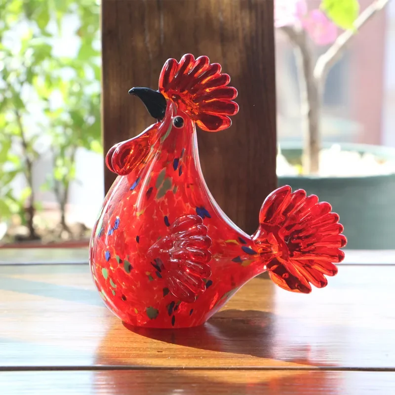 Креативный Божанский глазурованный большой петух кукушка орнамент стеклянное