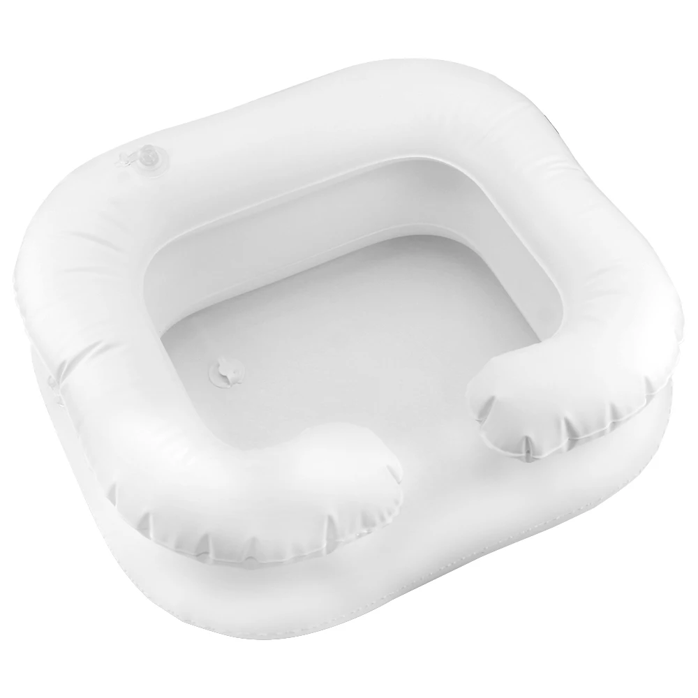 

Bed Rest Nursing Aid Sink Inflat Portable Inflatable Shampoo Basin Shampoo Tray With Drain inflatable outdoor shampoo basin