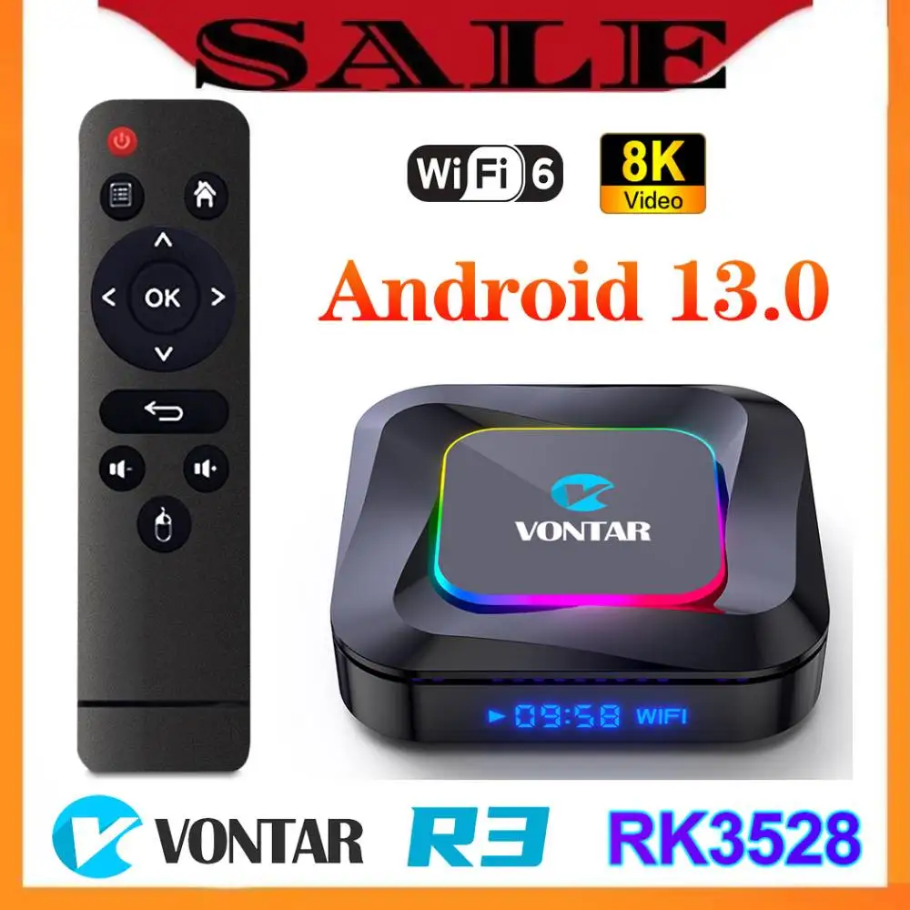 

ТВ-приставка VONTAR R3, Android 13, RK3528, 4K