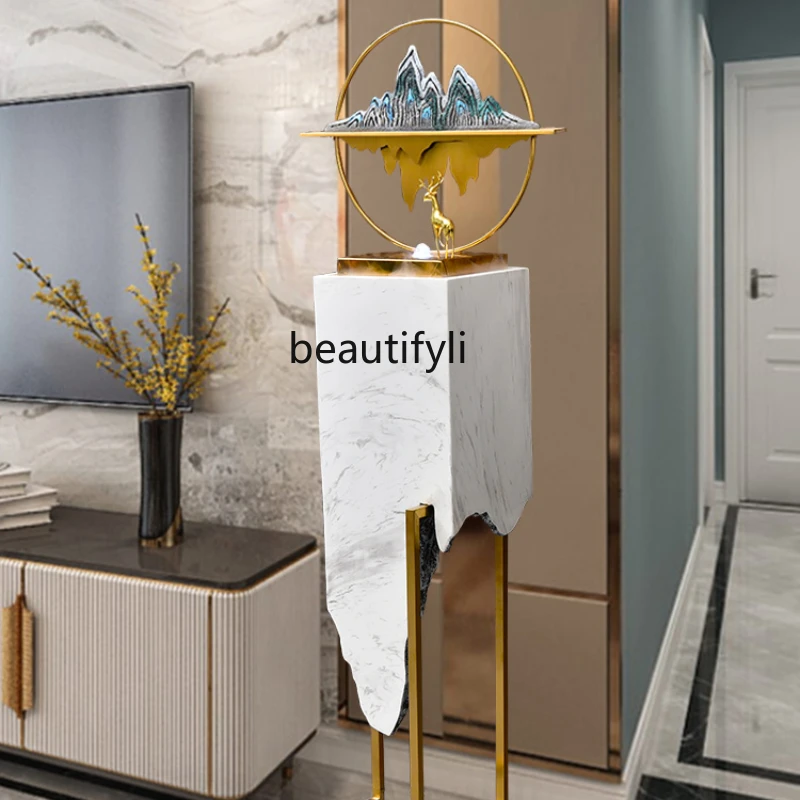 

yj Light Luxury Flowing Water Ornaments Hallway Living Room Floor Modern Indoor High-End Home Decorations