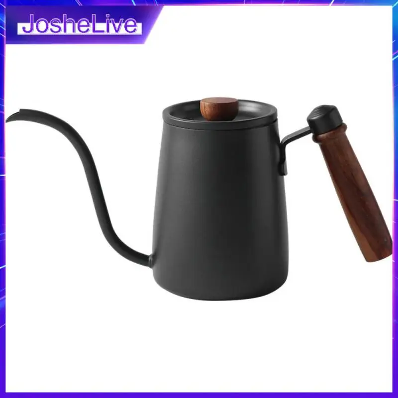 

Coffee Pot Swan Neck Thin Mouth Stainless Steel Coffee Utensil With Solid Wood Handle 600ml Gooseneck Drip Kettle 2023 Newest