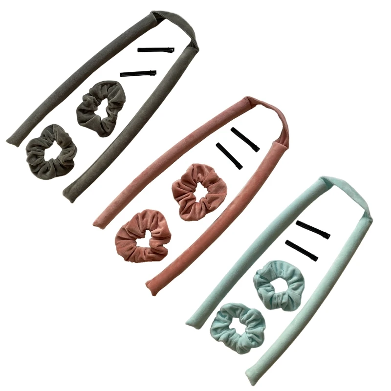 

Practical Velvet Hair Curlers with Hair Clips and Durable Hair Band No Heat for Women Long Hair Curlers Overnight