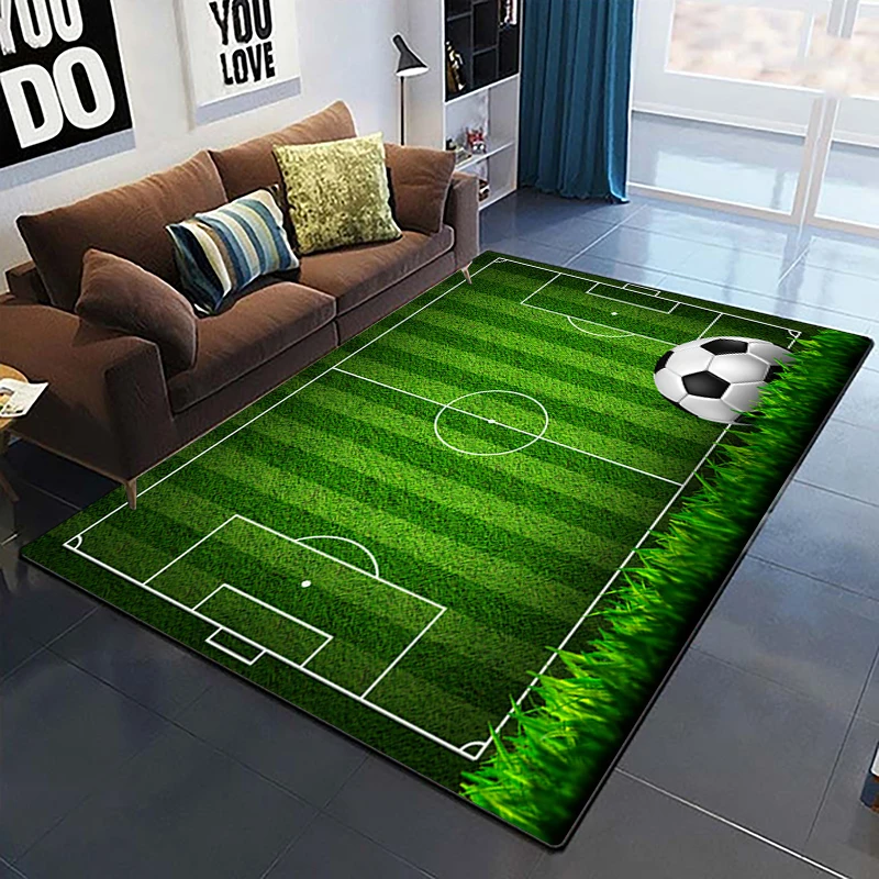 

Green grass football carpet Large Living Room mat Soft Rug Picnic/camping children's crawling area rug room decor yoga mat