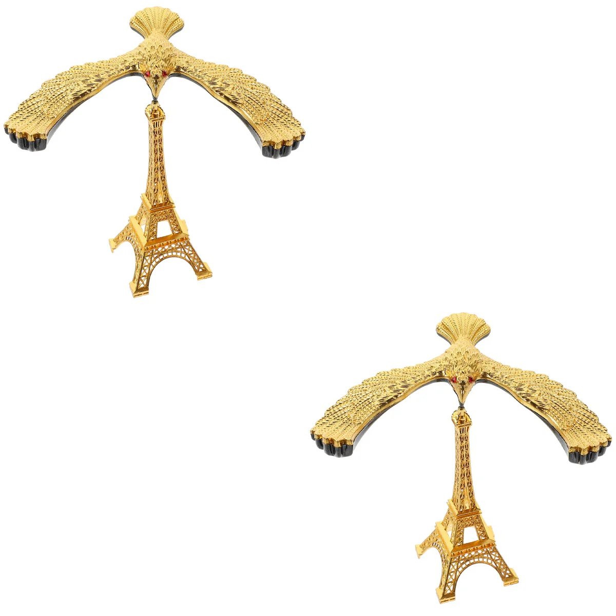 

2pcs Desktop Eagle Decoration Zinc Alloy Bird Eiffel Tower Model Ornament